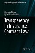 Noussia / Marano |  Transparency in Insurance Contract Law | Buch |  Sack Fachmedien