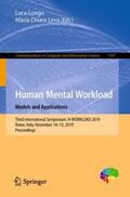 Leva / Longo |  Human Mental Workload: Models and Applications | Buch |  Sack Fachmedien