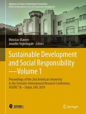 Nightingale / Mateev | Sustainable Development and Social Responsibility¿Volume 1 | Buch | 978-3-030-32921-1 | sack.de