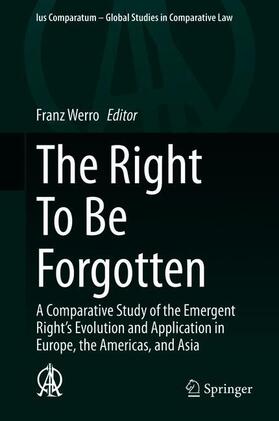 Werro |  The Right To Be Forgotten | Buch |  Sack Fachmedien