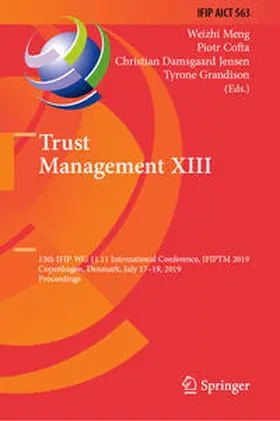 Meng / Cofta / Jensen |  Trust Management XIII | eBook | Sack Fachmedien