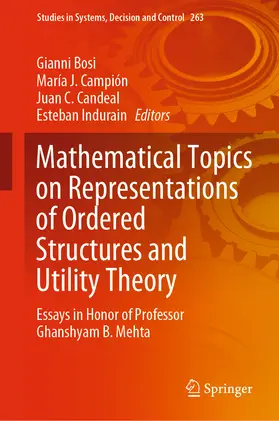 Bosi / Campión / Candeal | Mathematical Topics on Representations of Ordered Structures and Utility Theory | E-Book | sack.de