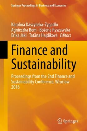 Daszynska-Zygadlo / Daszynska-Zygadlo / Bem |  Finance and Sustainability | Buch |  Sack Fachmedien