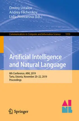 Ustalov / Filchenkov / Pivovarova | Artificial Intelligence and Natural Language | E-Book | sack.de