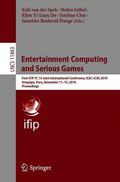 van der Spek / Göbel / Baalsrud Hauge |  Entertainment Computing and Serious Games | Buch |  Sack Fachmedien