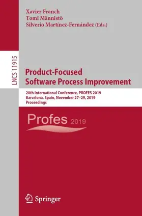 Franch / Martínez-Fernández / Männistö |  Product-Focused Software Process Improvement | Buch |  Sack Fachmedien