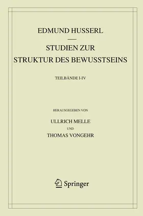 Husserl / Melle / Vongehr |  Studien zur Struktur des Bewusstseins | Buch |  Sack Fachmedien