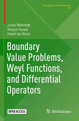 Behrndt / de Snoo / Hassi |  Boundary Value Problems, Weyl Functions, and Differential Operators | Buch |  Sack Fachmedien