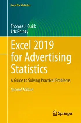 Rhiney / Quirk |  Excel 2019 for Advertising Statistics | Buch |  Sack Fachmedien