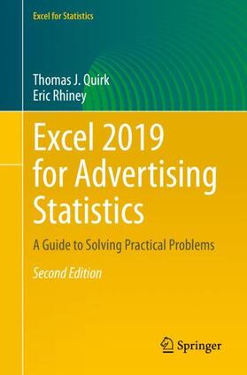 Rhiney / Quirk | Excel 2019 for Advertising Statistics | Buch | sack.de