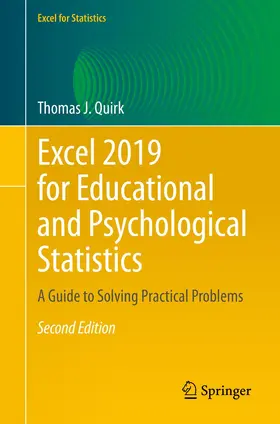 Quirk |  Excel 2019 for Educational and Psychological Statistics | Buch |  Sack Fachmedien