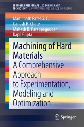 Patel G. C. / Chate / Parappagoudar |  Machining of Hard Materials | eBook | Sack Fachmedien