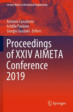 Carcaterra / Graziani / Paolone |  Proceedings of XXIV AIMETA Conference 2019 | Buch |  Sack Fachmedien