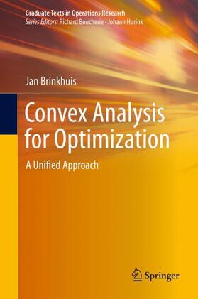 Brinkhuis | Convex Analysis for Optimization | Buch | 978-3-030-41803-8 | sack.de