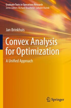 Brinkhuis |  Convex Analysis for Optimization | Buch |  Sack Fachmedien