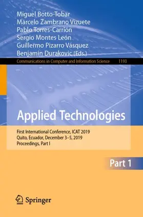 Botto-Tobar / Zambrano Vizuete / Durakovic |  Applied Technologies | Buch |  Sack Fachmedien