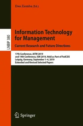 Ziemba |  Information Technology for Management: Current Research and Future Directions | Buch |  Sack Fachmedien
