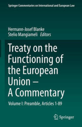 Blanke / Mangiameli | Treaty on the Functioning of the European Union - A Commentary | E-Book | sack.de