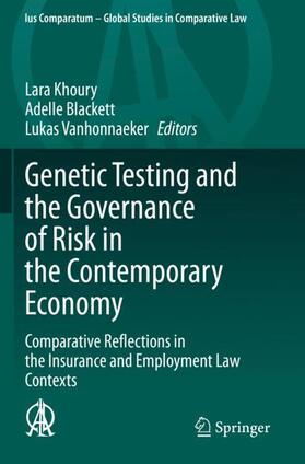 Khoury / Vanhonnaeker / Blackett |  Genetic Testing and the Governance of Risk in the Contemporary Economy | Buch |  Sack Fachmedien