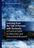 Stickle |  Learning from the Talk of Persons with Dementia | Buch |  Sack Fachmedien