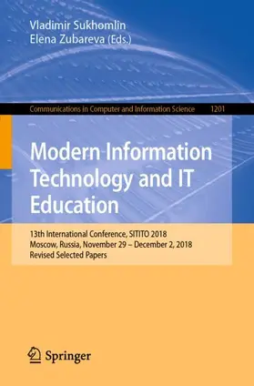 Zubareva / Sukhomlin |  Modern Information Technology and IT Education | Buch |  Sack Fachmedien