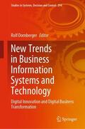 Dornberger |  New Trends in Business Information Systems and Technology | Buch |  Sack Fachmedien
