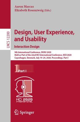 Rosenzweig / Marcus |  Design, User Experience, and Usability. Interaction Design | Buch |  Sack Fachmedien
