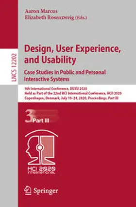 Marcus / Rosenzweig |  Design, User Experience, and Usability. Case Studies in Public and Personal Interactive Systems | eBook | Sack Fachmedien