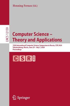 Fernau |  Computer Science ¿ Theory and Applications | Buch |  Sack Fachmedien