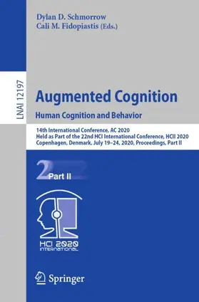 Schmorrow / Fidopiastis |  Augmented Cognition. Human Cognition and Behavior | Buch |  Sack Fachmedien
