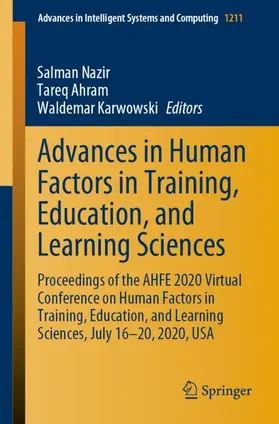 Nazir / Karwowski / Ahram |  Advances in Human Factors in Training, Education, and Learning Sciences | Buch |  Sack Fachmedien