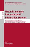 Métais / Cimiano / Meziane |  Natural Language Processing and Information Systems | Buch |  Sack Fachmedien