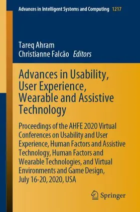 Falcão / Ahram |  Advances in Usability, User Experience, Wearable and Assistive Technology | Buch |  Sack Fachmedien