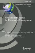 Mercier-Laurent |  Artificial Intelligence for Knowledge Management | Buch |  Sack Fachmedien