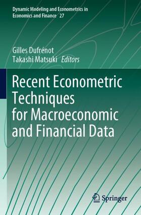 Matsuki / Dufrénot | Recent Econometric Techniques for Macroeconomic and Financial Data | Buch | 978-3-030-54254-2 | sack.de