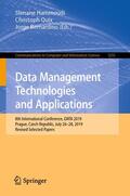 Hammoudi / Bernardino / Quix |  Data Management Technologies and Applications | Buch |  Sack Fachmedien