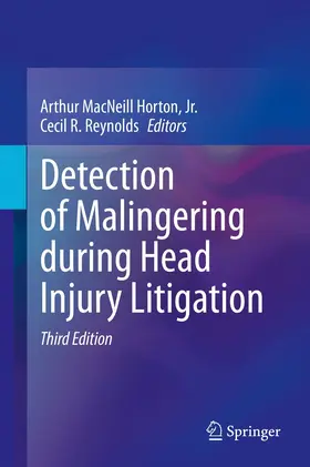 Horton, Jr. / Horton / Reynolds |  Detection of Malingering during Head Injury Litigation | eBook | Sack Fachmedien