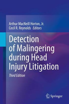 Reynolds / Horton, Jr. / Horton |  Detection of Malingering during Head Injury Litigation | Buch |  Sack Fachmedien