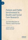 Grotz / Poland / Ledgard |  Patient and Public Involvement in Health and Social Care Research | Buch |  Sack Fachmedien
