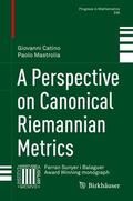 Mastrolia / Catino |  A Perspective on Canonical Riemannian Metrics | Buch |  Sack Fachmedien