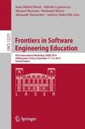 Bruel / Capozucca / Sadovykh |  Frontiers in Software Engineering Education | Buch |  Sack Fachmedien
