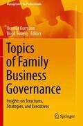 Suberg / Kormann |  Topics of Family Business Governance | Buch |  Sack Fachmedien