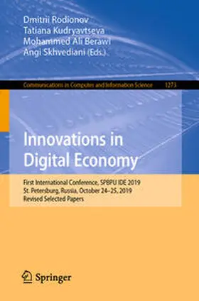 Rodionov / Kudryavtseva / Berawi |  Innovations in Digital Economy | eBook | Sack Fachmedien