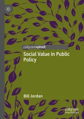 Jordan | Social Value in Public Policy | Buch | 978-3-030-60423-3 | www.sack.de