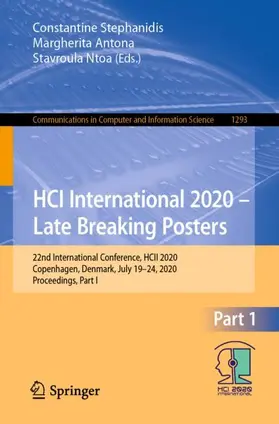 Stephanidis / Ntoa / Antona |  HCI International 2020 ¿ Late Breaking Posters | Buch |  Sack Fachmedien