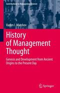 Marshev |  History of Management Thought | Buch |  Sack Fachmedien