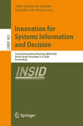de Almeida / Morais |  Innovation for Systems Information and Decision | eBook | Sack Fachmedien