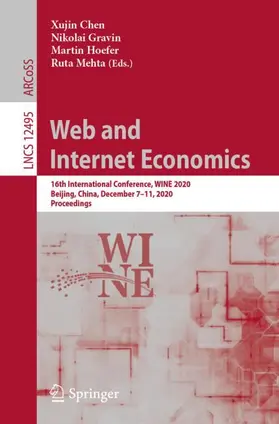 Chen / Mehta / Gravin |  Web and Internet Economics | Buch |  Sack Fachmedien