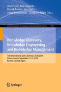 Fred / Salgado / Filipe |  Knowledge Discovery, Knowledge Engineering and Knowledge Management | Buch |  Sack Fachmedien