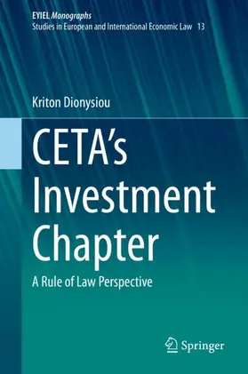 Dionysiou |  CETA's Investment Chapter | Buch |  Sack Fachmedien